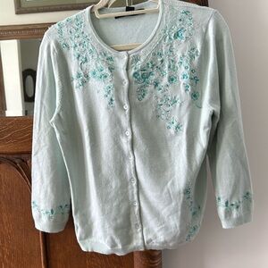 Express  beaded sweater . Arm pit to arm pit 18”. Length 24”. Like new